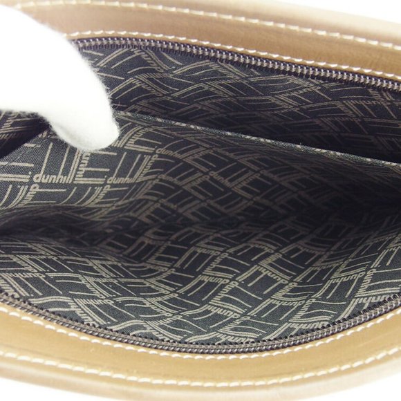 dunhill clutch bag gray gray PVC ~ leather Authentic used - Picture 8 of 8